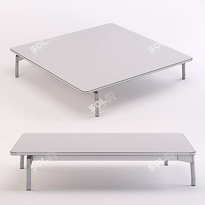 Sleek Cassina 288 Table 3D model image 2