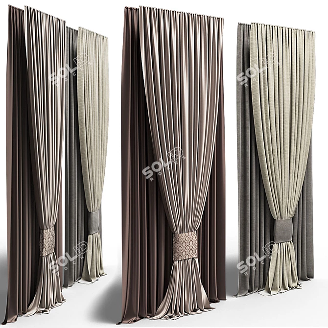 Polys: 190 370, Verts: 190 867 - Modern Blinds 3D model image 2