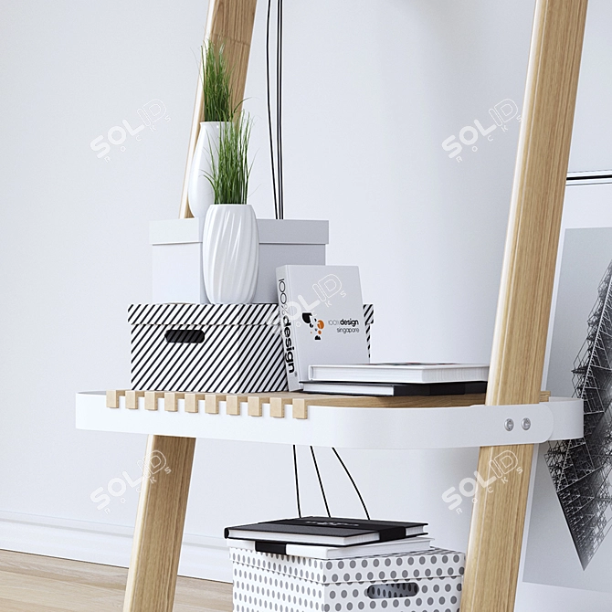 Pual Designer Hanger - Stylish Storage 3D model image 2