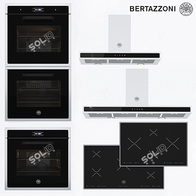 Bertazzoni Kitchen Appliance Set 3D model image 1