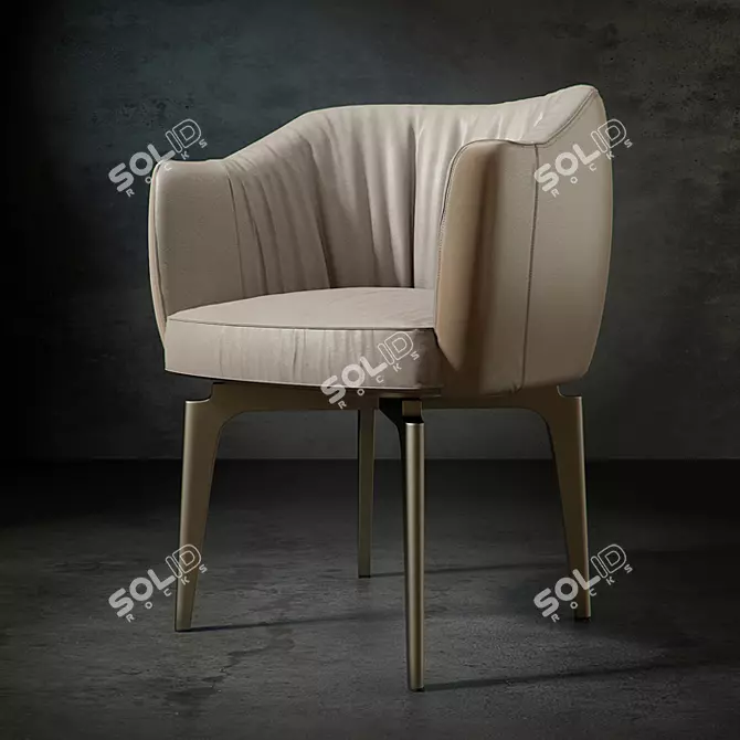 Elegant Elisa Small Armchair 3D model image 1