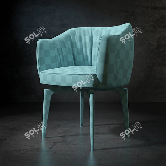 Elegant Elisa Small Armchair 3D model image 3