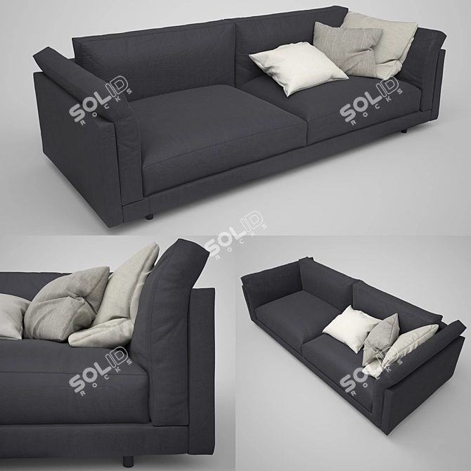 SWAN Host L206 Sofa: Elegant and Spacious 3D model image 2