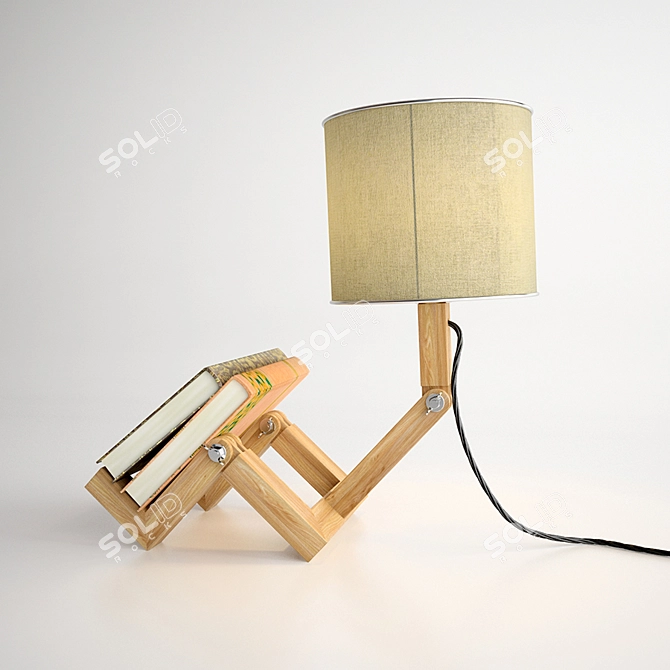 Bookshelf Table Lamp 3D model image 2