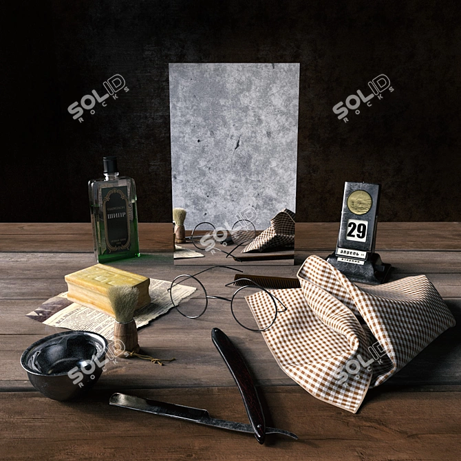 Elegant Grooming Set 3D model image 1