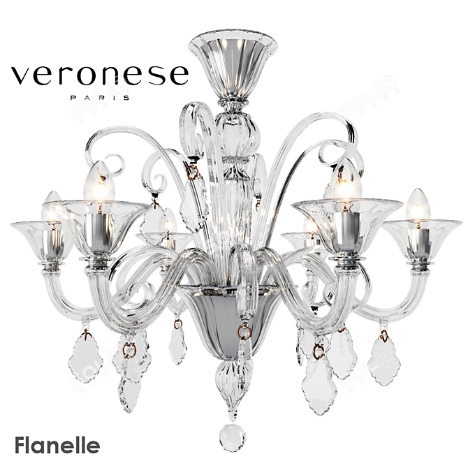 Veronese Flanell Pendant Light 3D model image 1