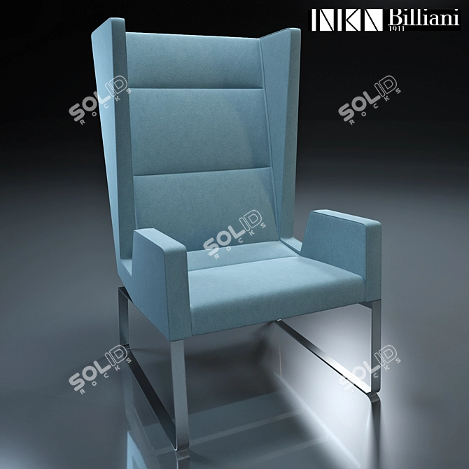 Billiani Inka S 100 ST & ST D: Stylish Steel Sofas & Armchairs 3D model image 2