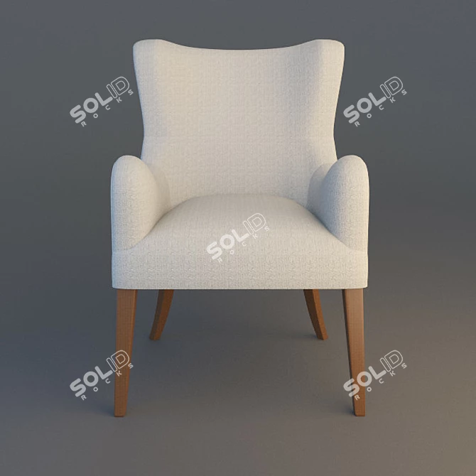 Premium Lounge Chair James F 3D model image 1