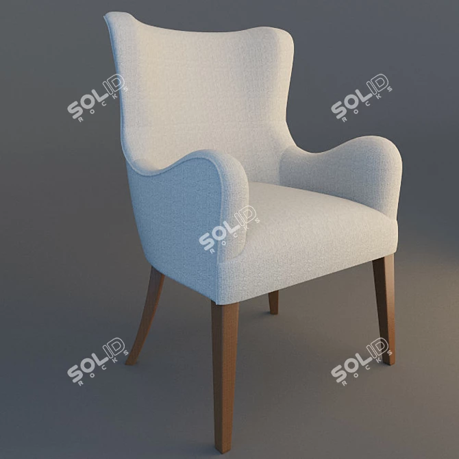 Premium Lounge Chair James F 3D model image 2