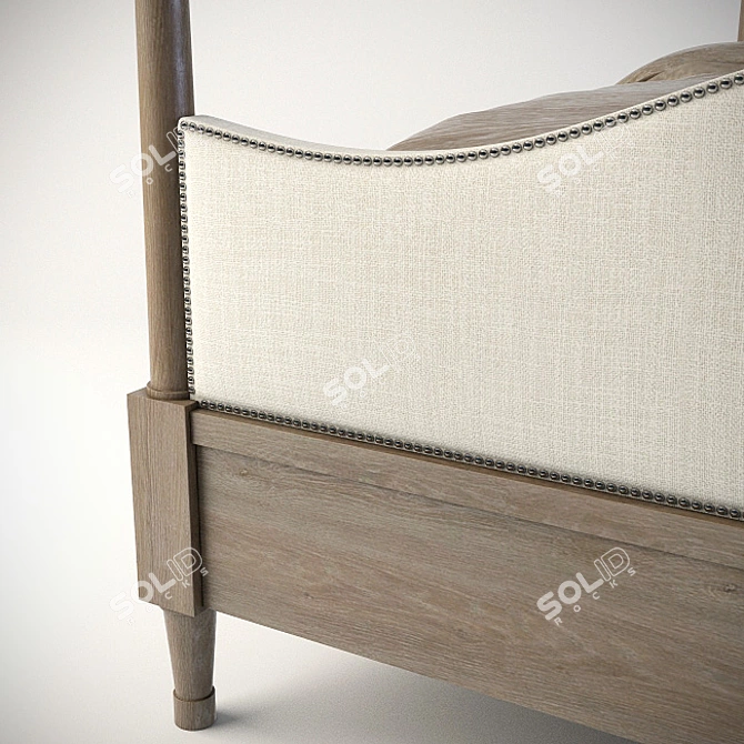 Elegant Bernhardt Auberge Bed 3D model image 2