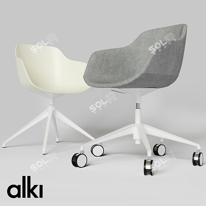 Eco-Friendly Bioplastic Chair 3D model image 1