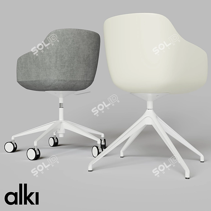 Eco-Friendly Bioplastic Chair 3D model image 2
