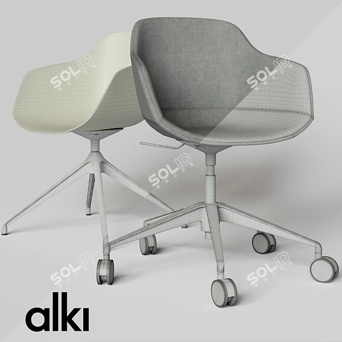 Eco-Friendly Bioplastic Chair 3D model image 3