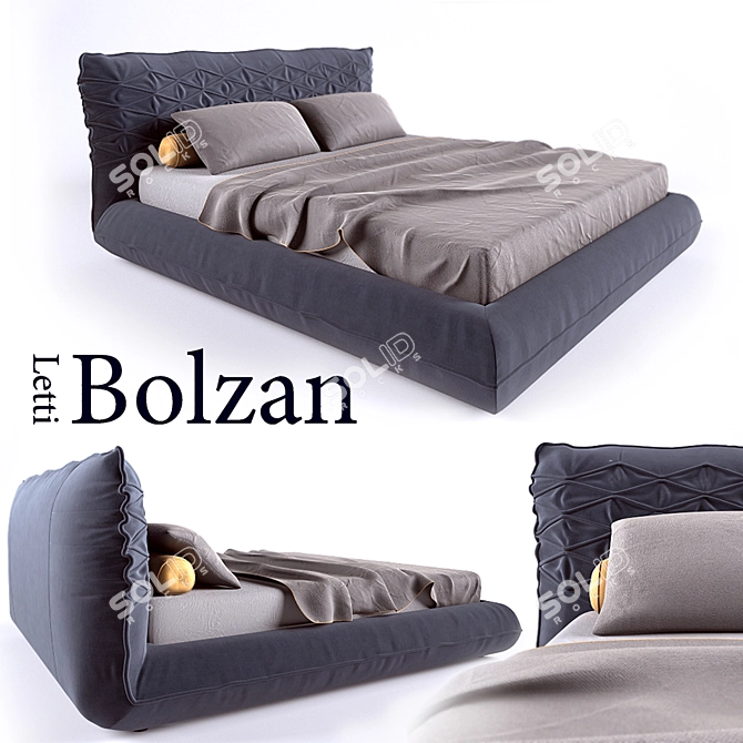 Bolzan Nido Bed: Elegant and Spacious 3D model image 1