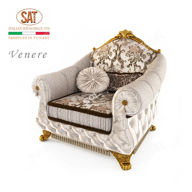 Italian SAT Venere Armchair 3D model image 1