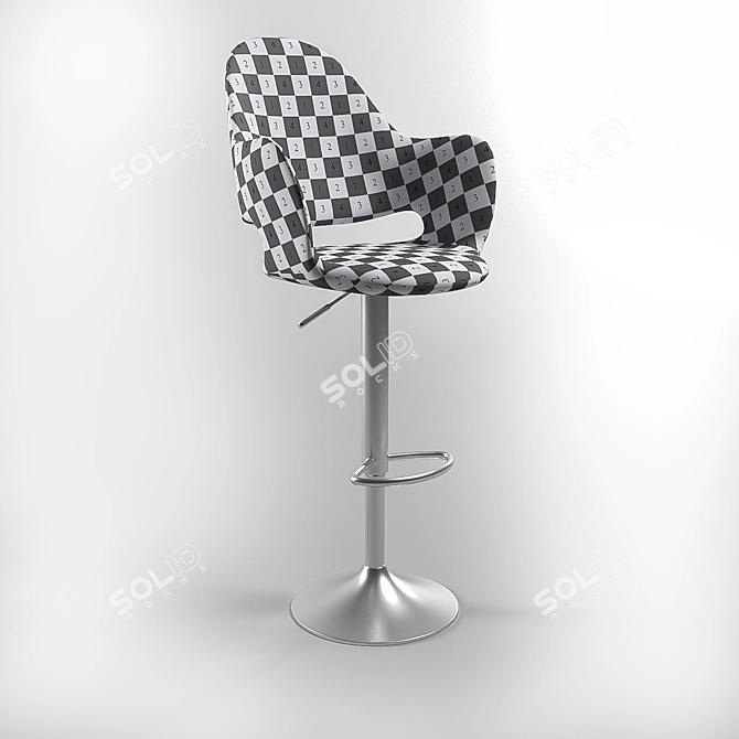 Domitalia Soft-Sg Bar Stool: Comfortable and Stylish 3D model image 3