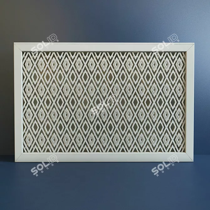 Sleek Radiator Grille 3D model image 2