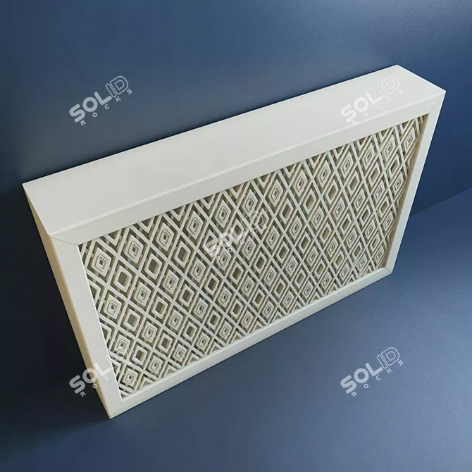 Sleek Radiator Grille 3D model image 3