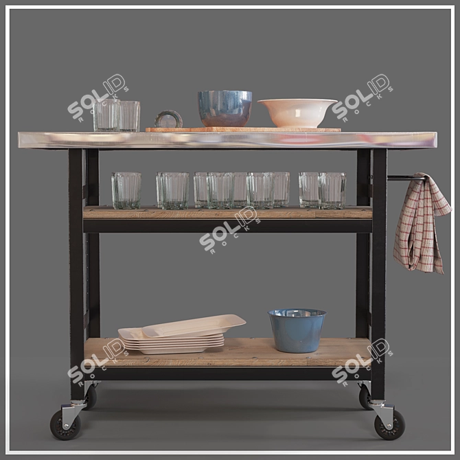Title: Sleek 2014 Max Scene Trolley 3D model image 1