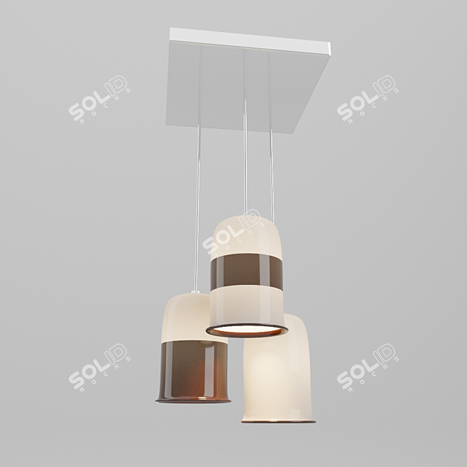 Elegant Crystal Chandelier 3D model image 2