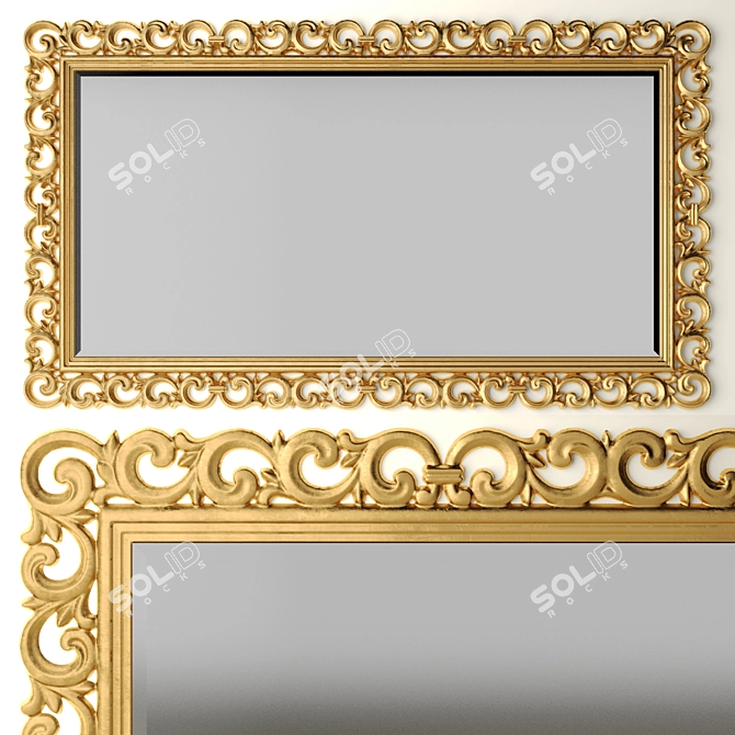 Reflective Reflection: Modern Mirror 3D model image 1