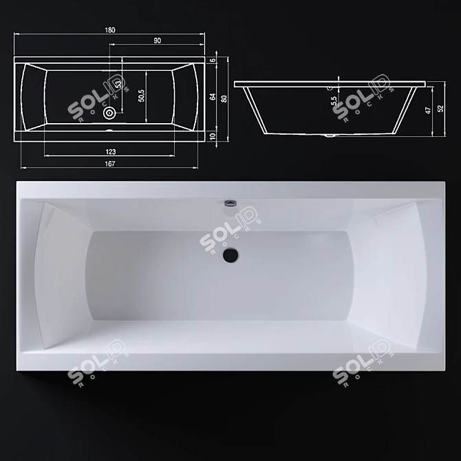 Riho Julia 1800*800 Freestanding Bathtub 3D model image 2