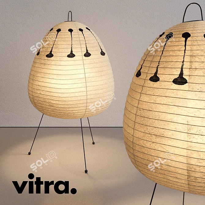 Akari 1AD: Stylish and Sleek Lighting 3D model image 1