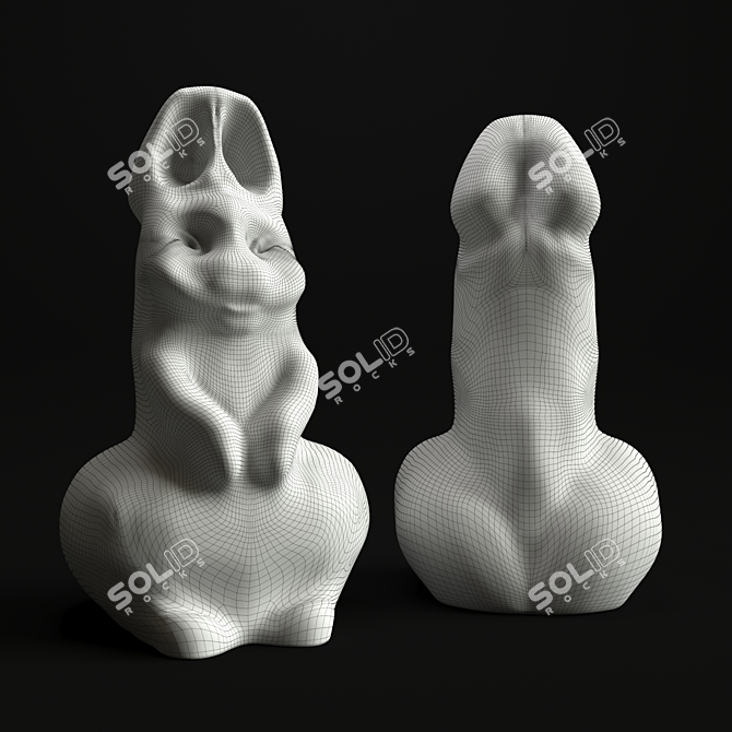 Ceramic Bunny Sculpture for Interior 3D model image 2