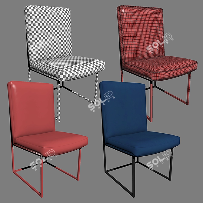 Milo Baughman's Timeless 1187 Dining Chair 3D model image 3