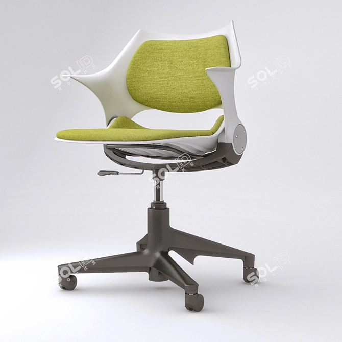 Sleek Steelcase Rocky Chair 3D model image 1