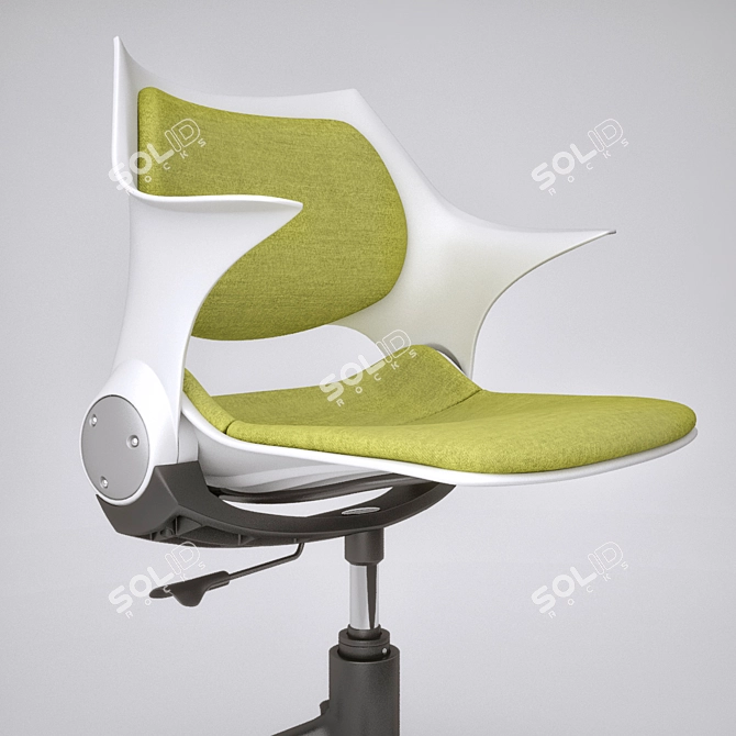 Sleek Steelcase Rocky Chair 3D model image 2