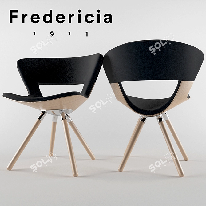 Fredericia Mundo Lounge Chair: Sleek & Stylish 3D model image 2