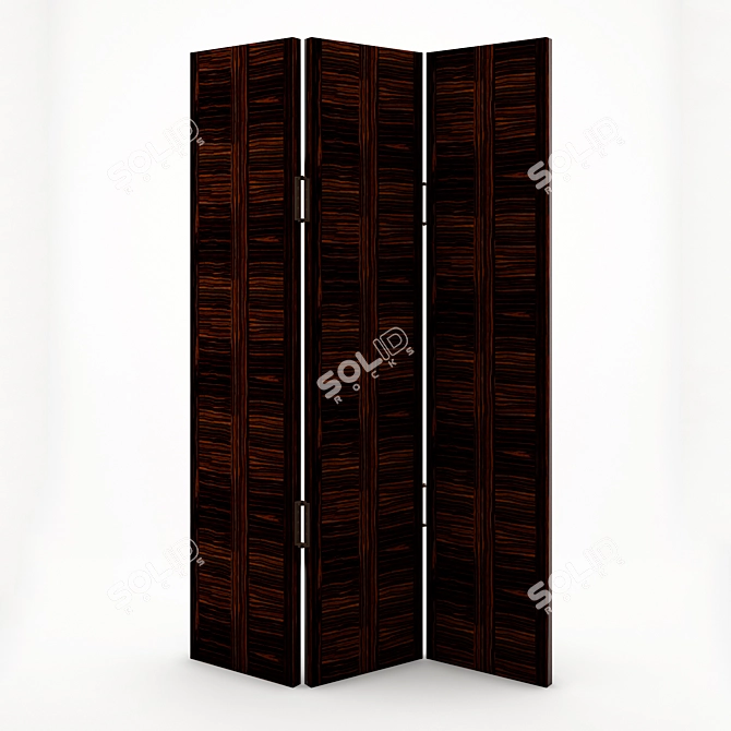 Narciso Wooden Screen with Bronze Hinges 3D model image 1