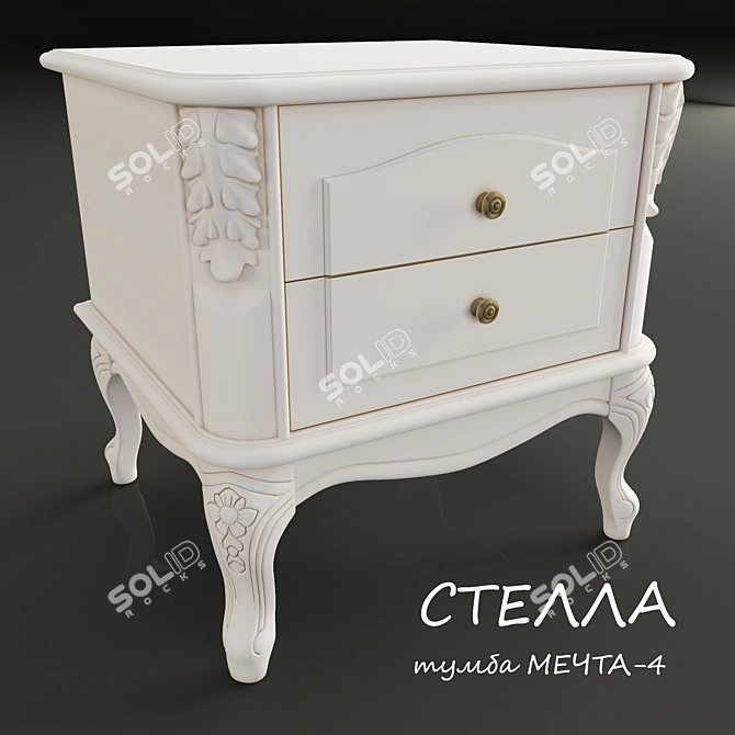 Dream-4 Nightstand: Stylish and Sturdy 3D model image 1