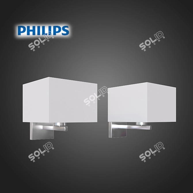 Philips InStyle Ely Wall Lamp: Sleek Graphite Finish 3D model image 1