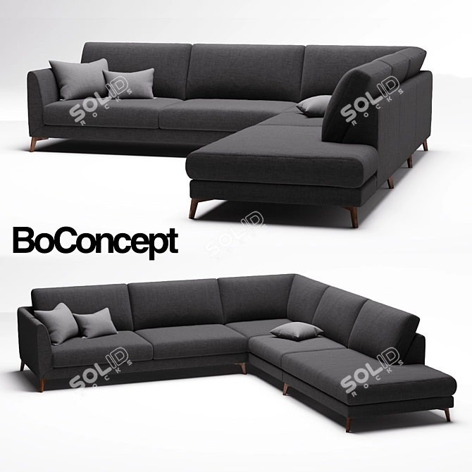 Fargo Corner Sofa: Stylish & Spacious 3D model image 1