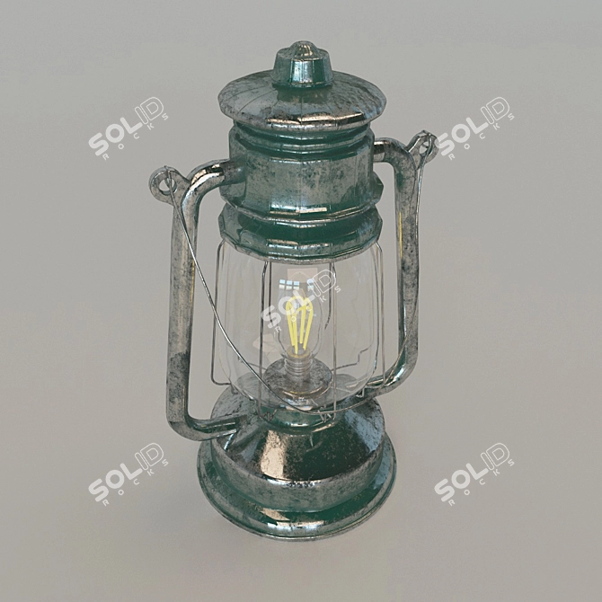 Vintage Hanging Lantern 3D model image 2