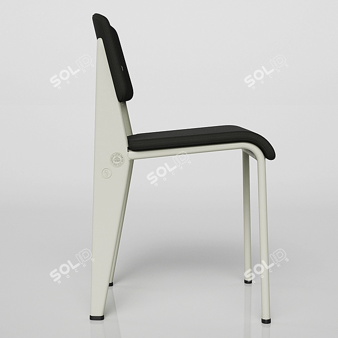 Raw Charm: Prouvé SR Chair 3D model image 2