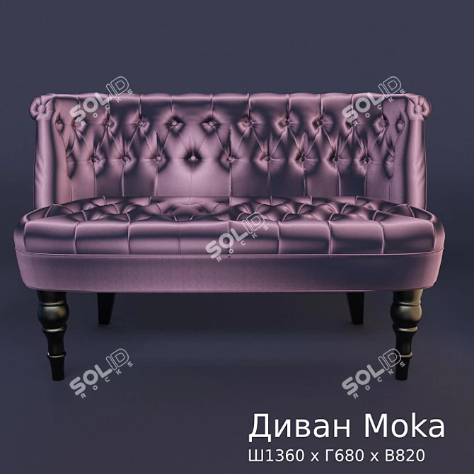 Cozy Moka Sofa 3D model image 2