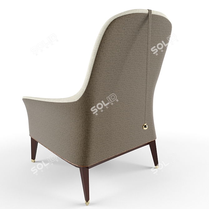 Elegant Wing Chair, Giorgetti 3D model image 2
