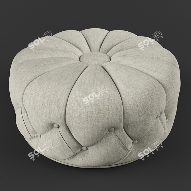 Title: Luxury Plush Pouf 3D model image 1