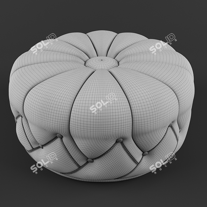 Title: Luxury Plush Pouf 3D model image 2