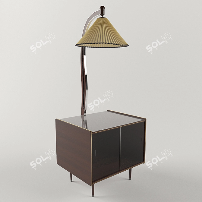 German Floor Lamp-Bar 3D model image 2