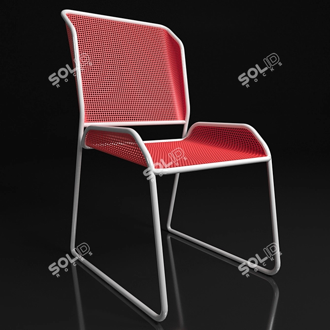 Mesh Covered Chair 3D model image 1