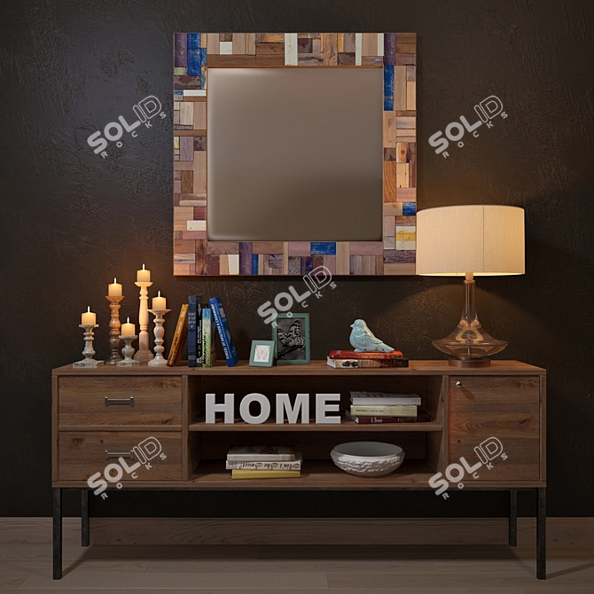 Elegant Home Decor Set 3D model image 1