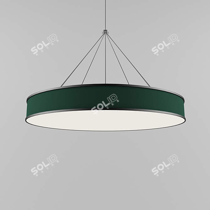 Modern Teal Lamp 3D model image 1