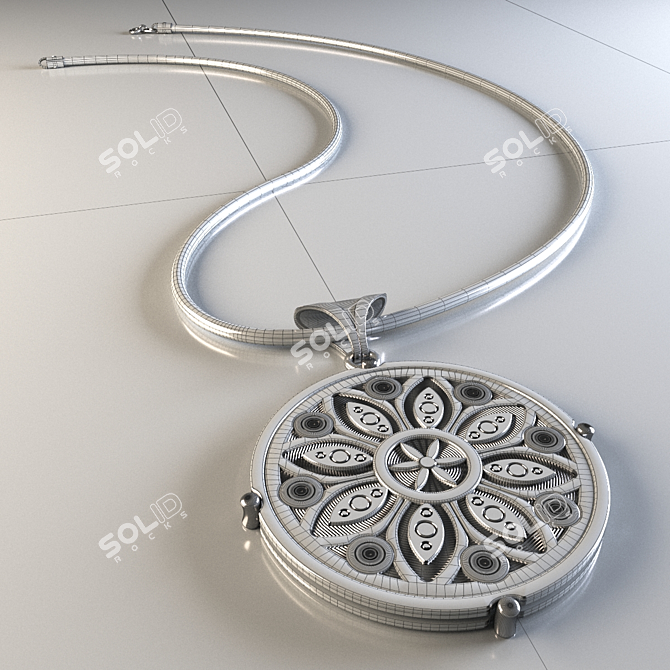 Silver Pendant | 46x59x8mm 3D model image 2
