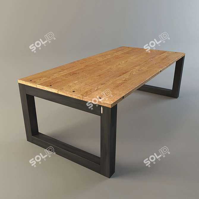 Modern Kitchen Table 3D model image 1