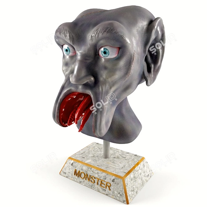 Fiendish Monster Head 3D model image 1