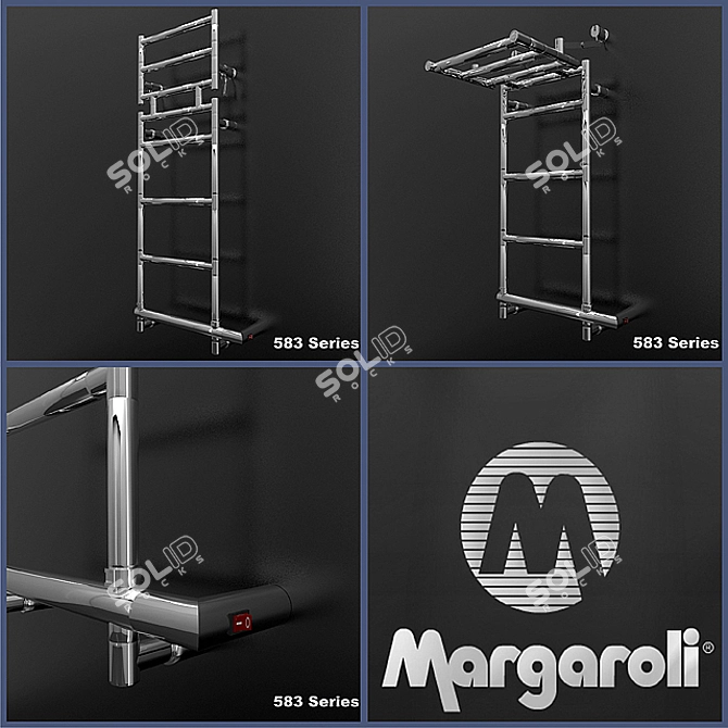 Luxury Towel Warmers: Margaroli Collection 3D model image 1